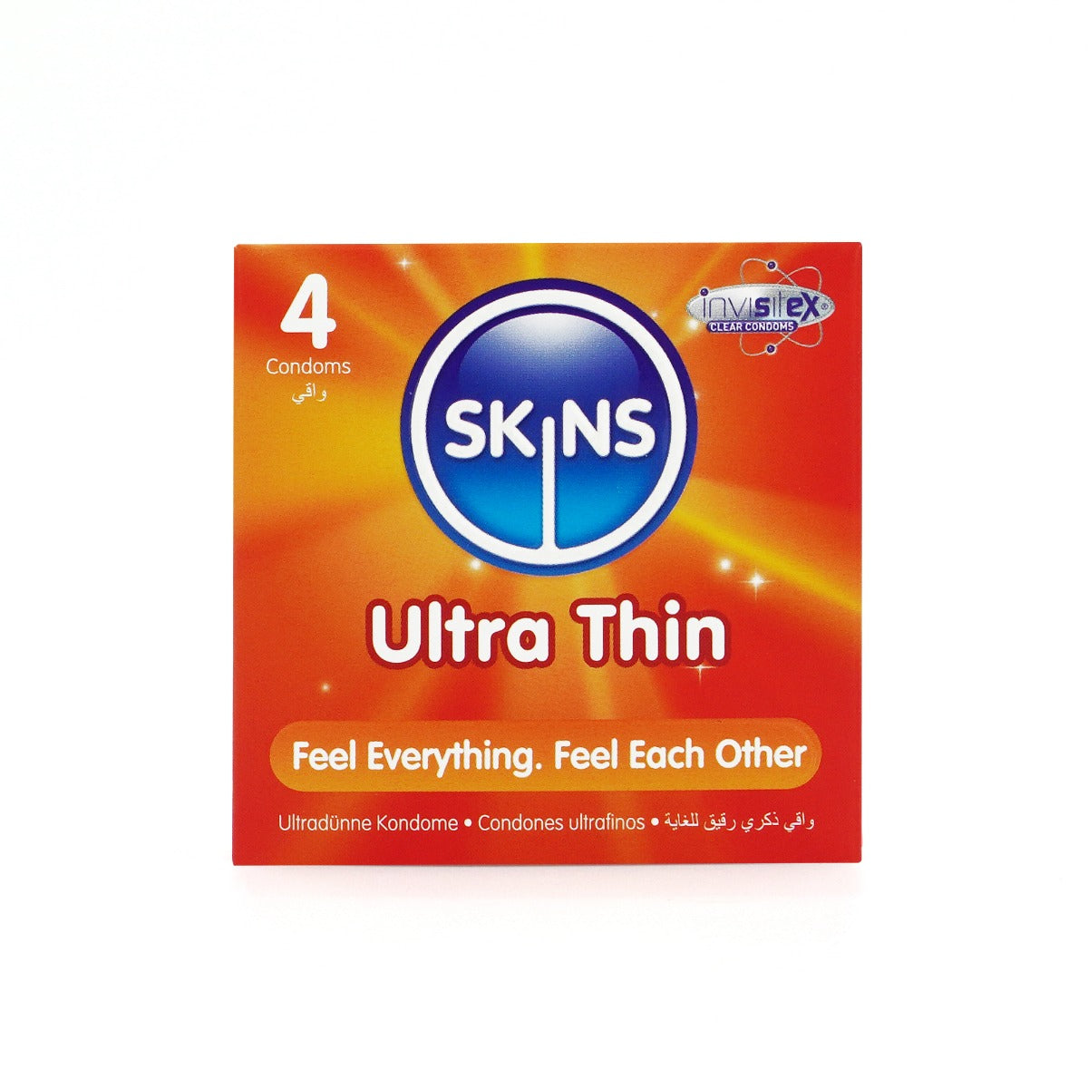 Skins Ultra Thin Premium Condoms - 4 Pack - front view
