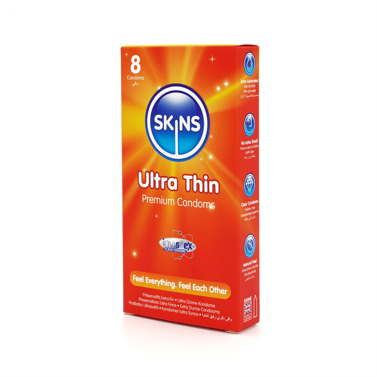 Skins Ultra Thin Premium Condoms - 8 Pack - packaging