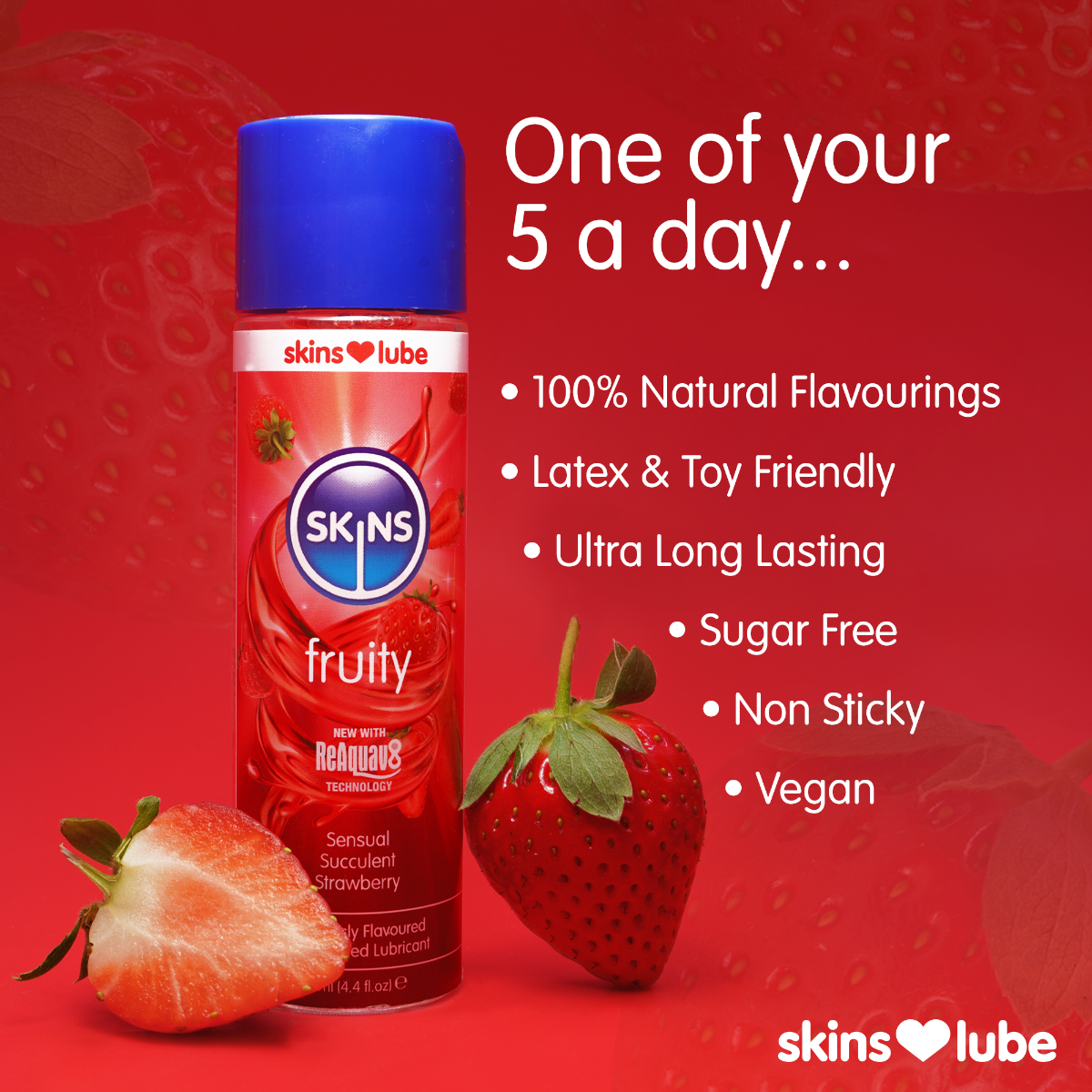 Fruity - Sensual Succulent Strawberry - 4.4 fl oz (130ml) – feature infographic