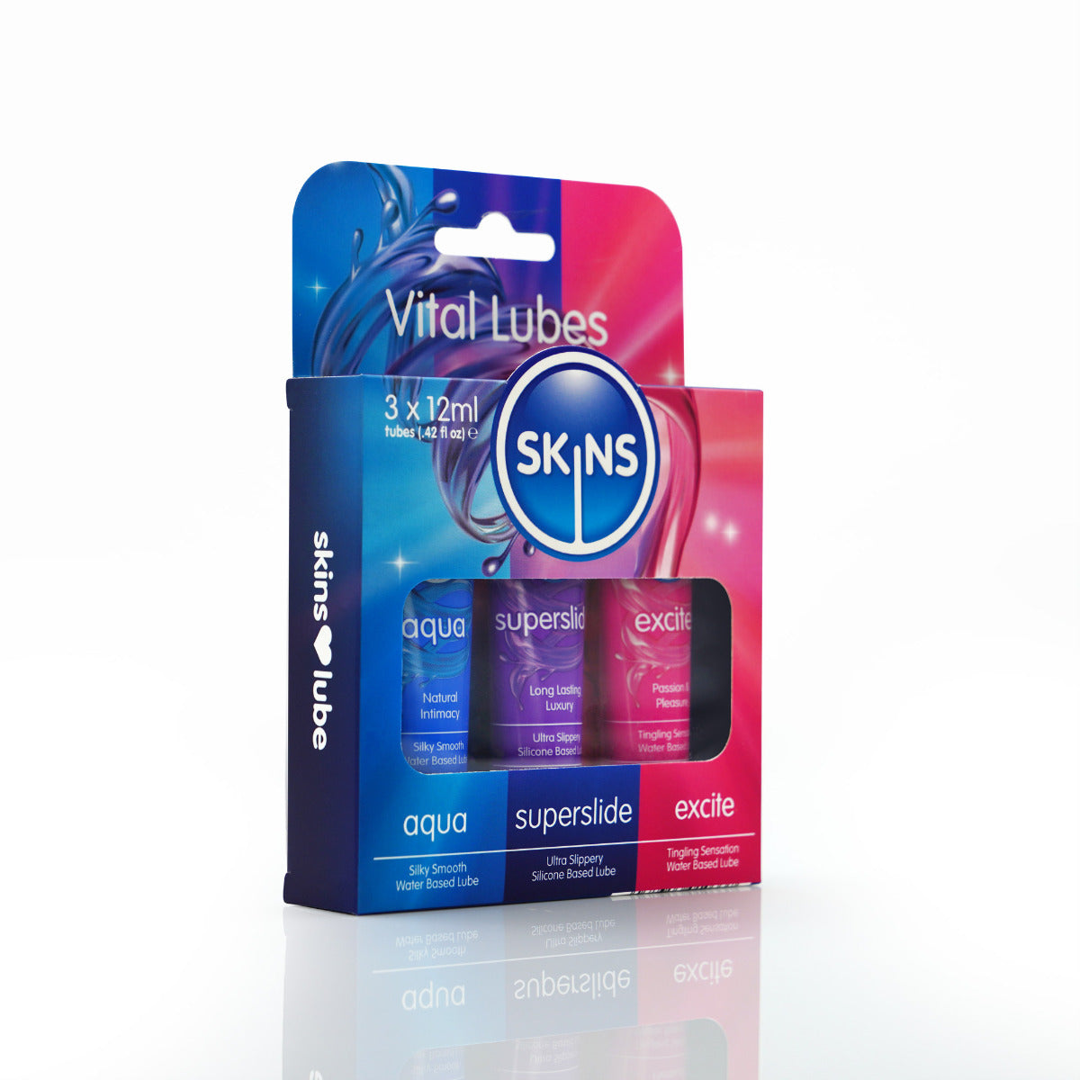 Skins Vital Lubes Sampler Tubes 3 x 12ml – additional product view