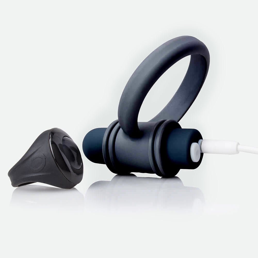 My Secret Screaming O Bullet and Ring for Him - Black in Black – product detail view