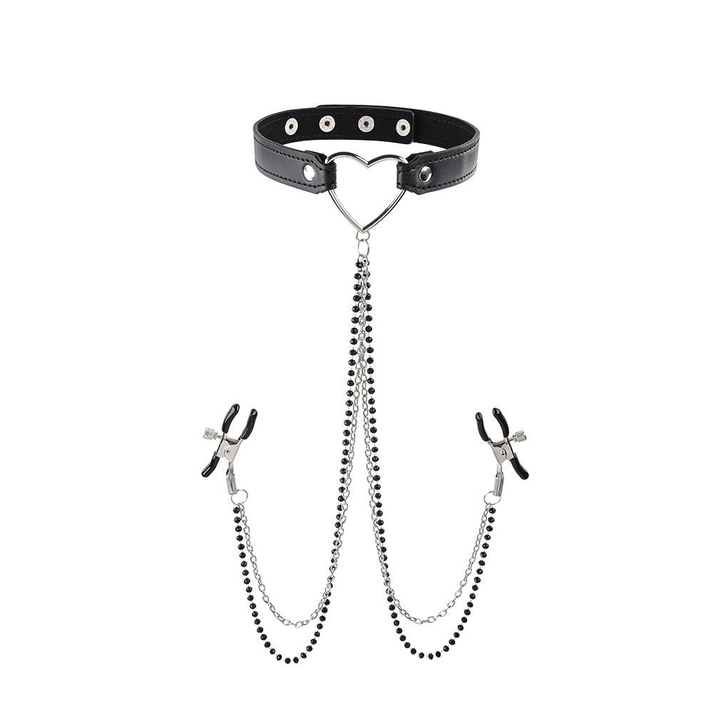 Amor Collar with Nipple Clamps