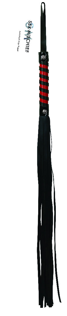 Red &amp; Black Stripe Flogger
