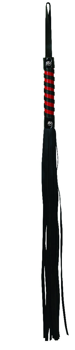 Red &amp; Black Stripe Flogger – alternate view