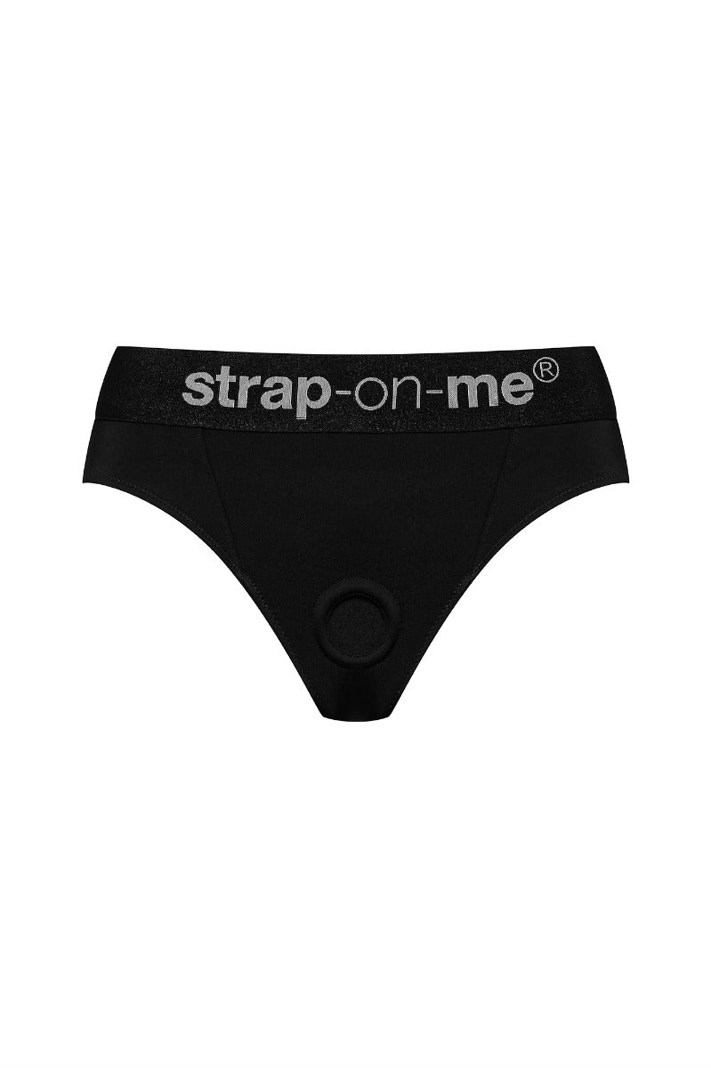 Strap On Me Heroine Harness in Black – front view #Colour_Black