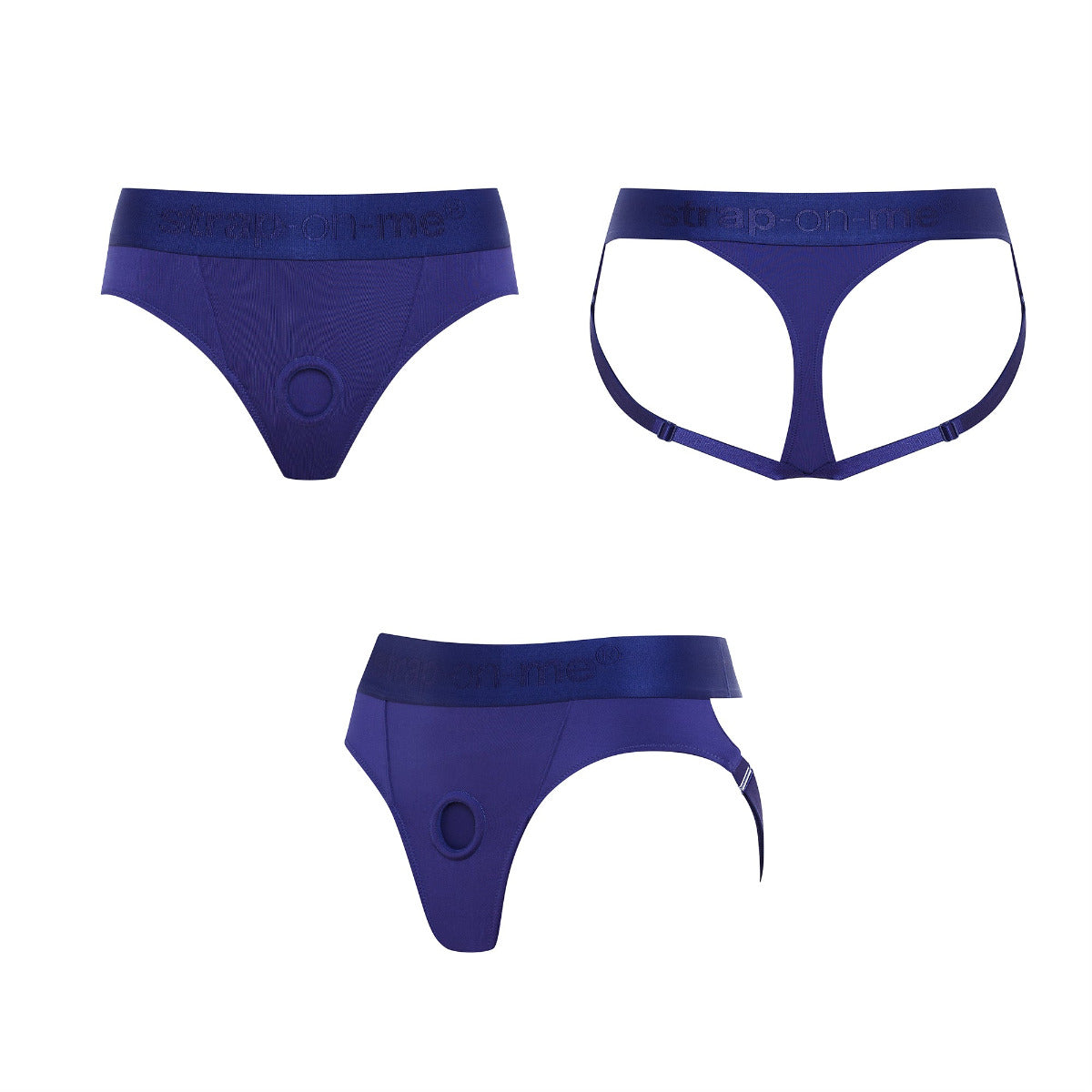Strap On Me Heroine Harness in Blue – product detail view 