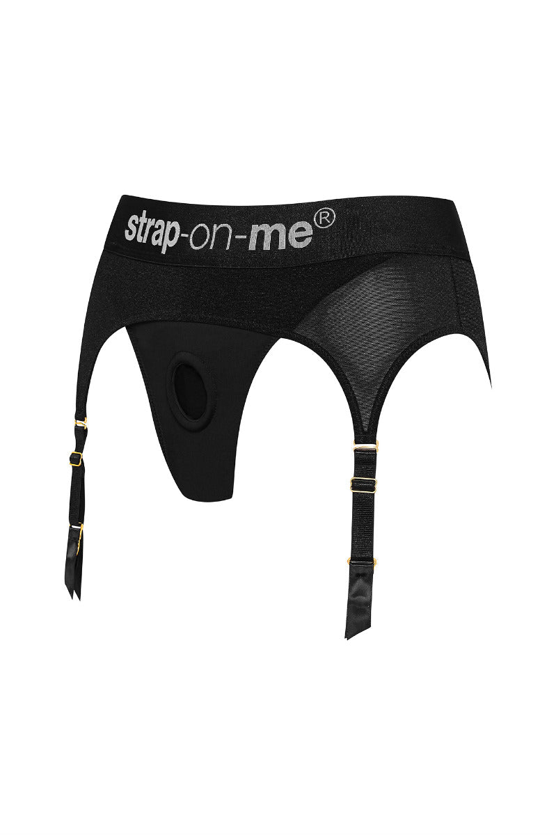 Strap On Me Rebel Harness in Black – angled view