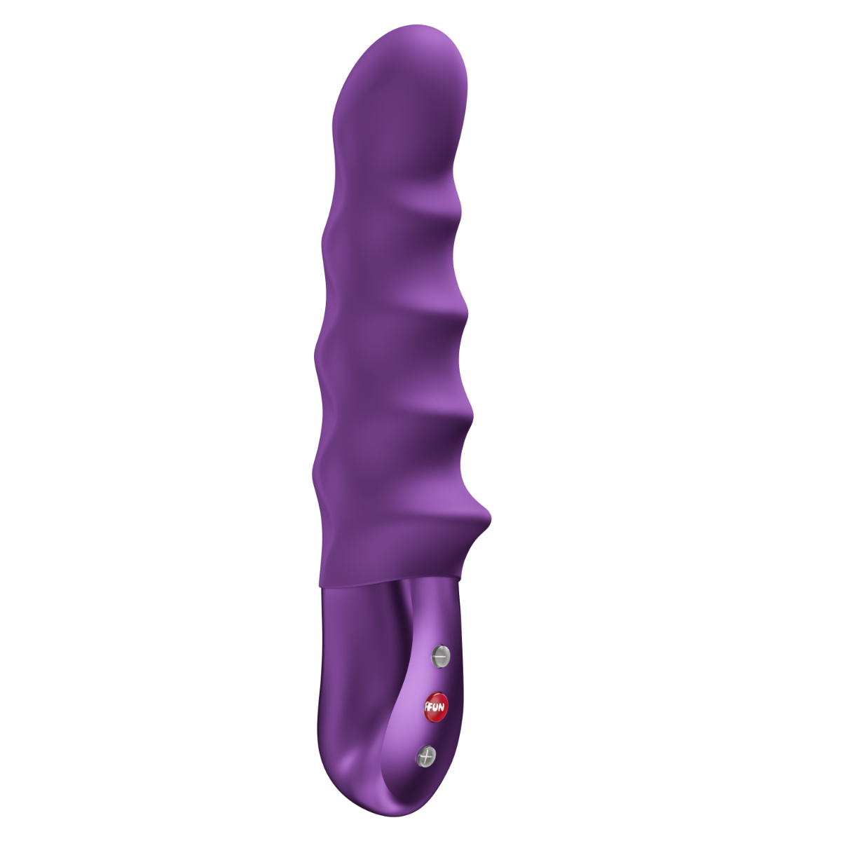 Fun Factory Stronic Surf Thrusting Pulsator in Dark Violet – angled view