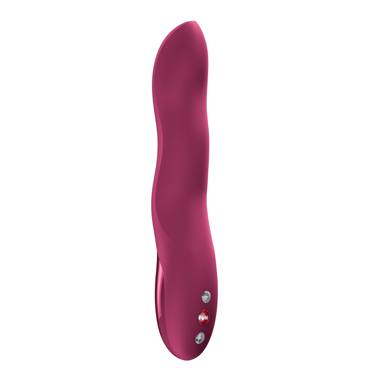 Fun Factory Stronic Wave Thrusting Pulsator in Wine Red – angled view