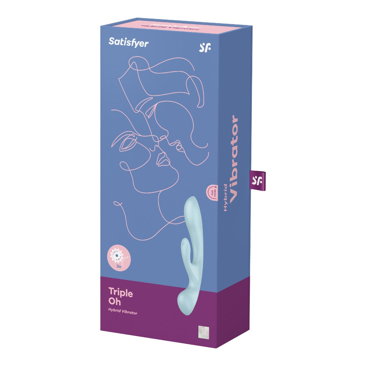 Satisfyer Triple Oh in Light Blue 