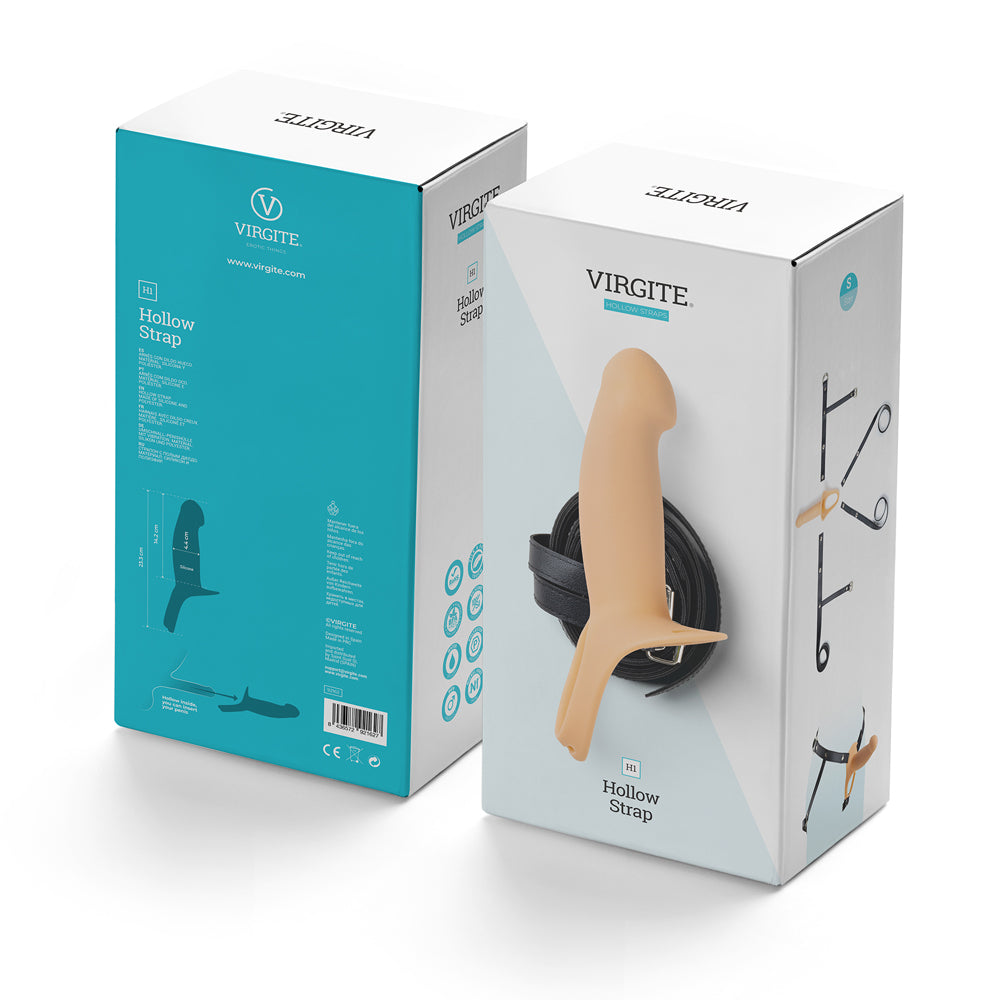 Virgite Hollow Strap H1 in Flesh Pink – with retail packaging