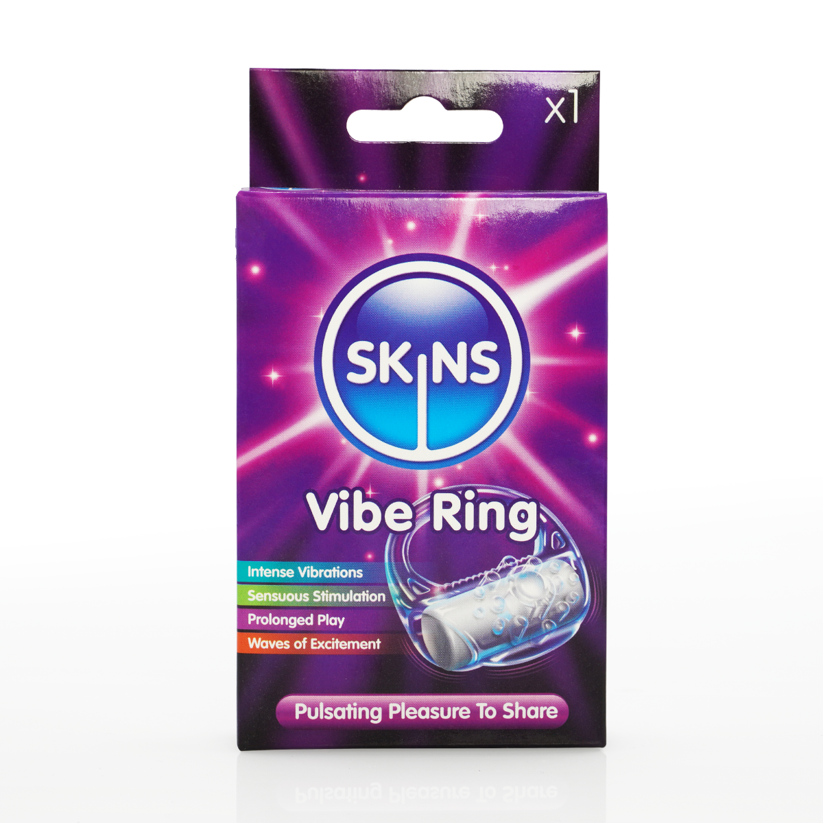Skins Vibe Ring in Clear – with retail packaging