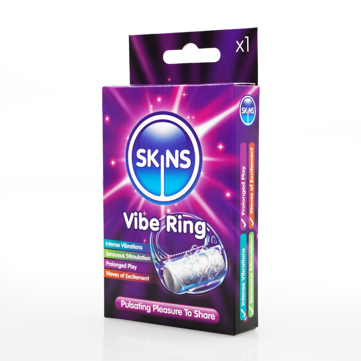 Skins Vibe Ring in Clear – with retail packaging