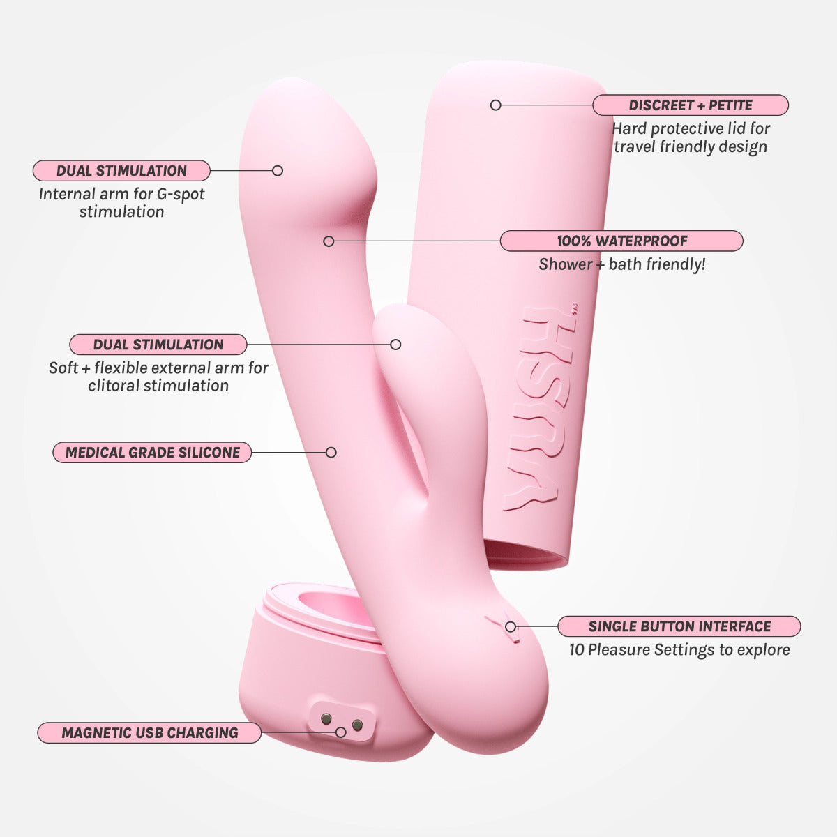VUSH Pop Glow Rabbit in Pink – additional product view