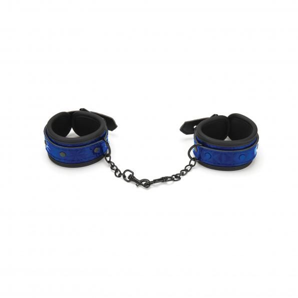 Diamond Collection Deluxe Universal Buckle Cuffs - Blue – product detail view 