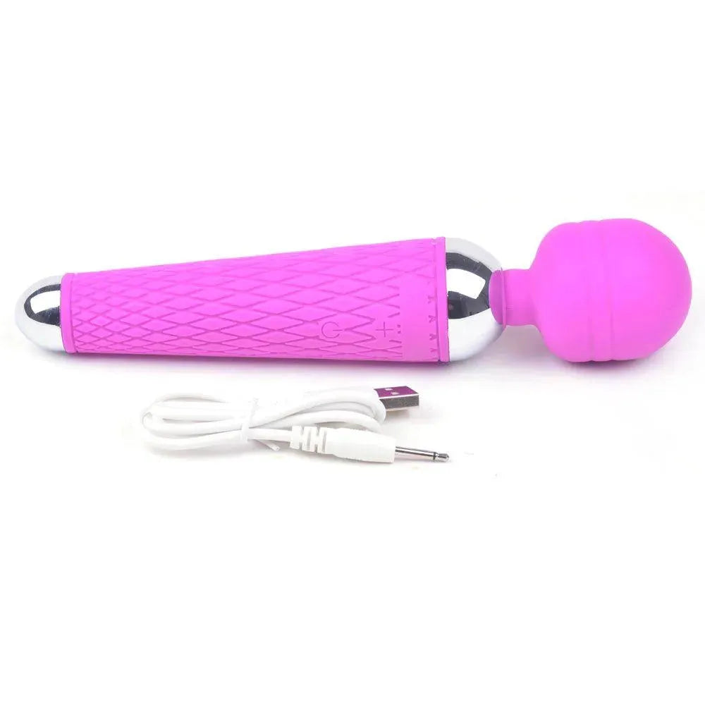 10 Speed Purple Rechargeable Magic Wand - Rapture Works