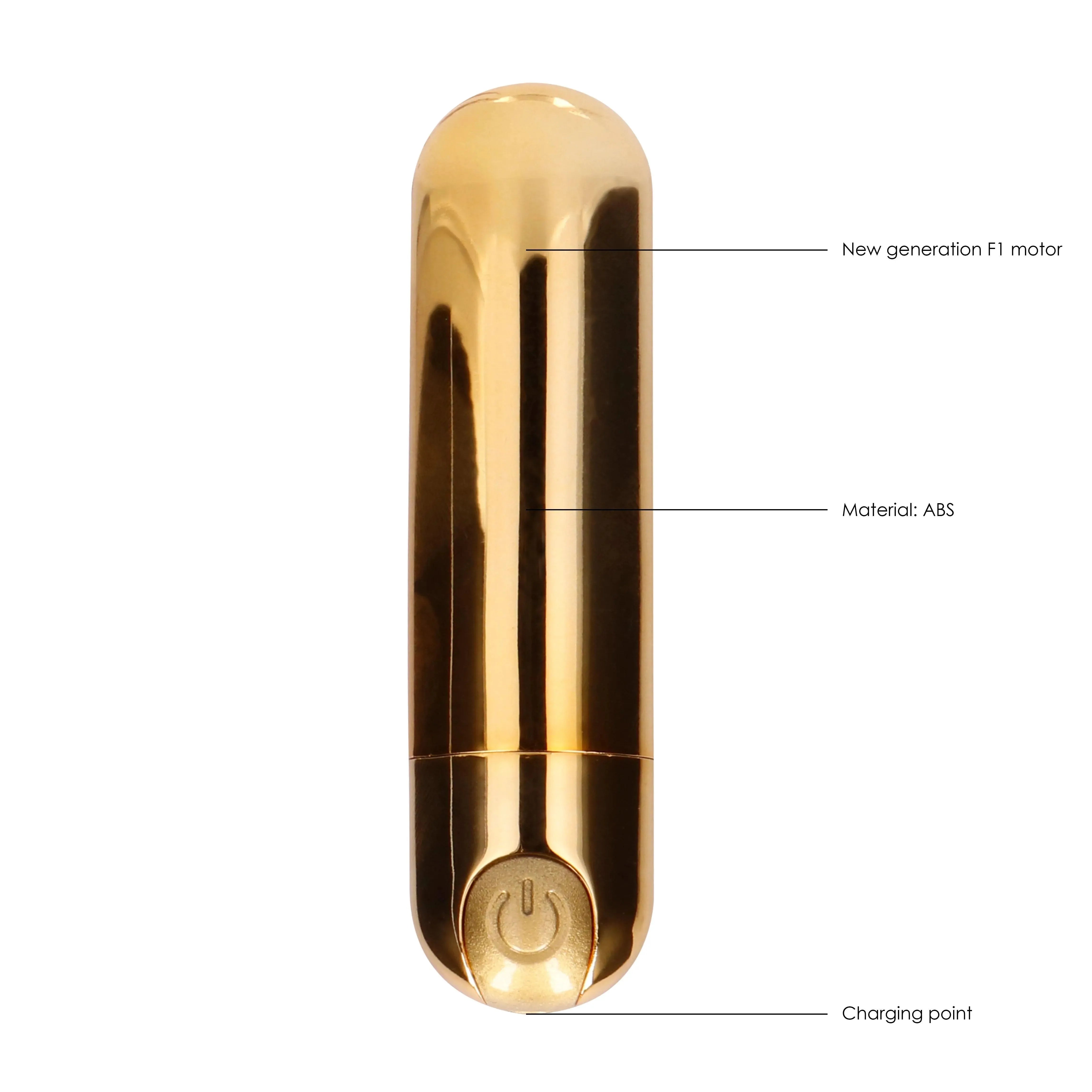 10 speed Rechargeable Bullet Gold - Rapture Works
