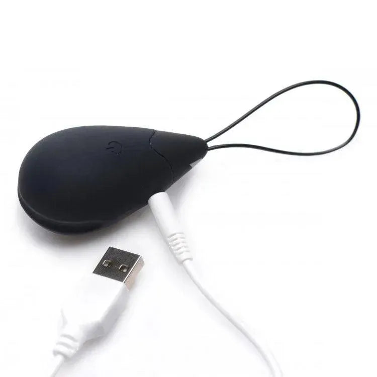 10X Silicone Vibrating Egg Black - Rapture Works