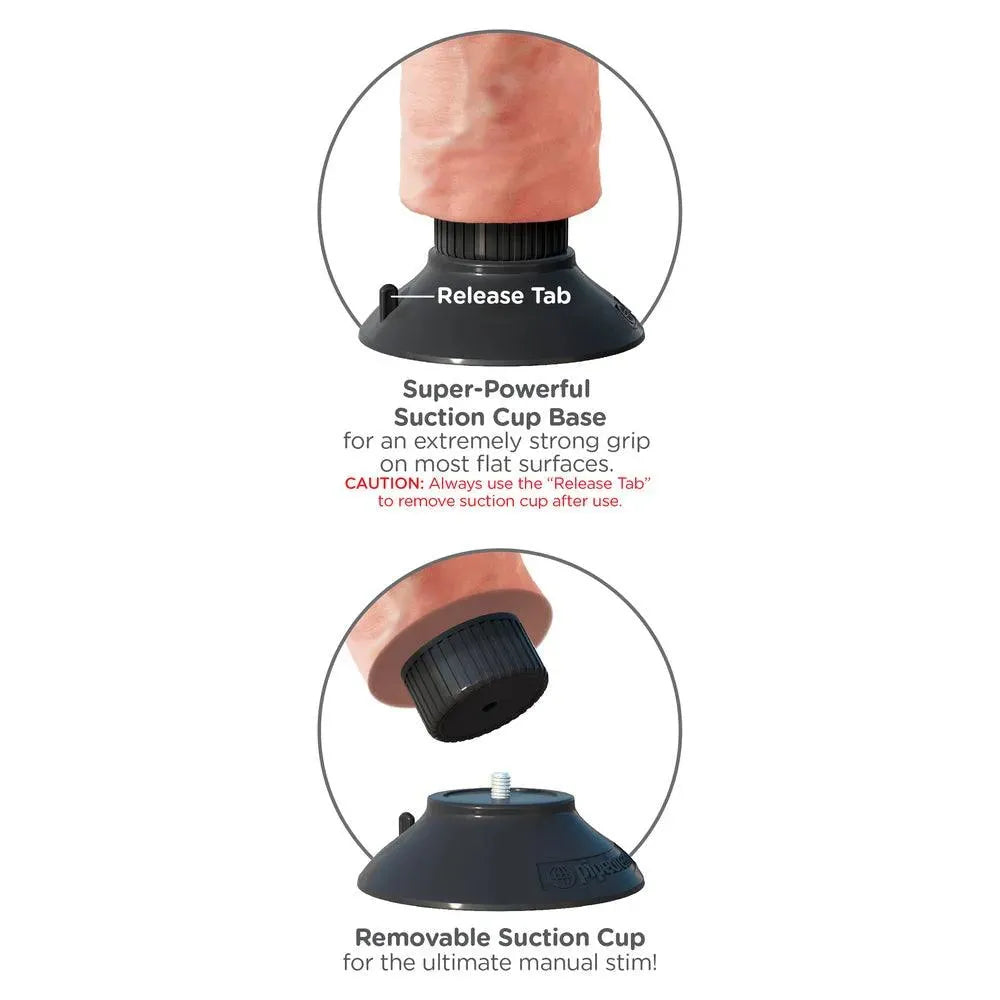 King Cock Vibrating With Balls 9 Inches - Rapture Works