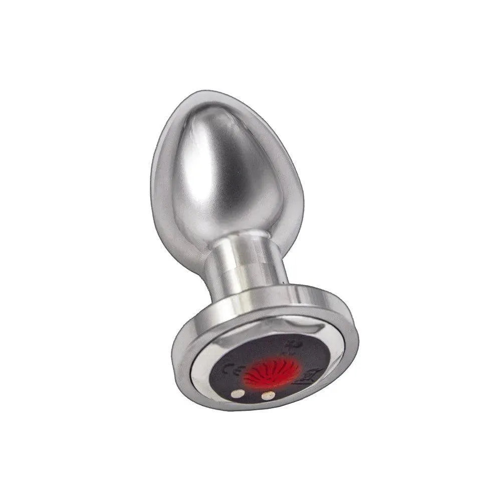 Ass Sation Remote Vibrating Butt Plug Silver - Rapture Works