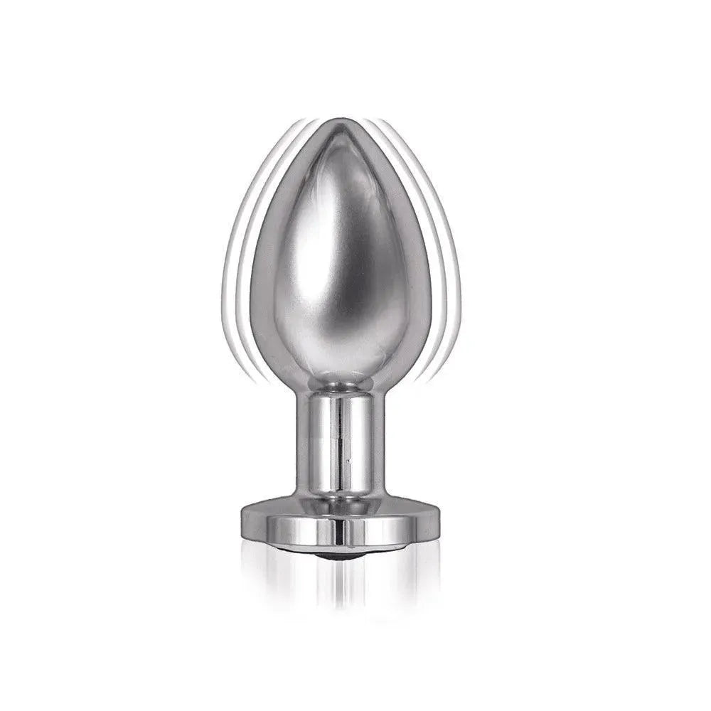 Ass Sation Remote Vibrating Butt Plug Silver - Rapture Works