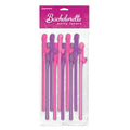 BACHELORETTE PARTY FAVORS™ PECKER STRAWS — PACK OF 10 (PINK & PURPLE)