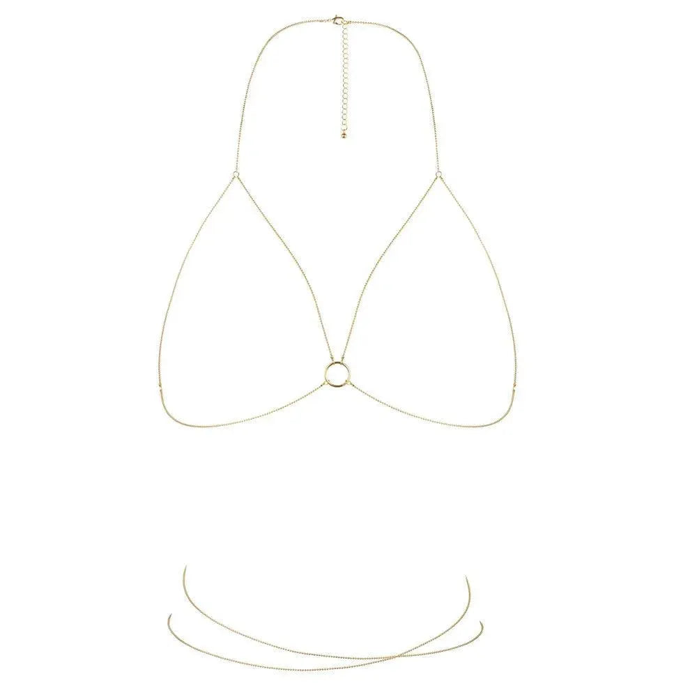 Bijoux Indiscrets Magnifique Bra Chain Gold - Rapture Works