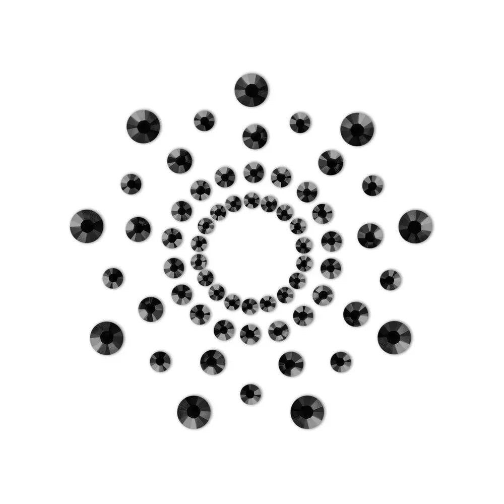 Bijoux Indiscrets Mimi Rhinestone Pasties Black - Rapture Works