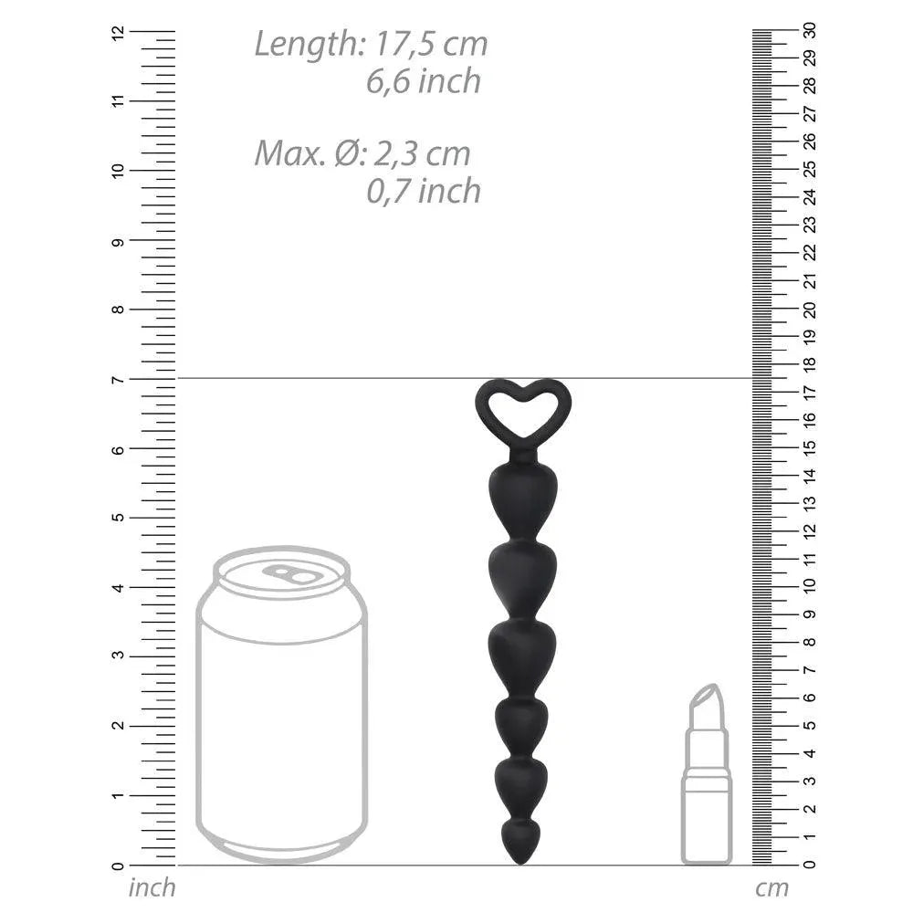 Black Silicone Anal Beads - Rapture Works