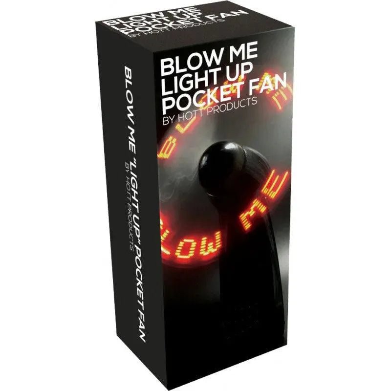 Blow Me Light Up Pocket Fan Black - Rapture Works