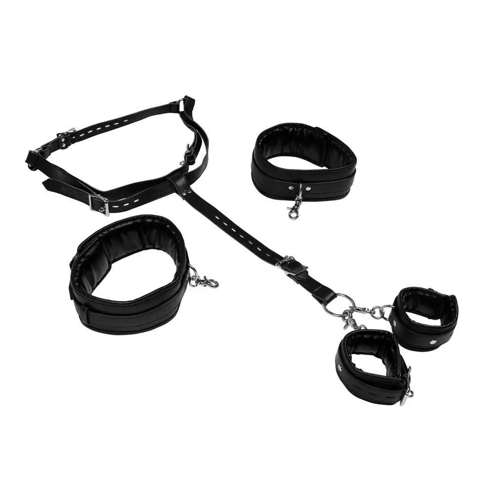 Body Harness with High and Hand Cuffs - Rapture Works