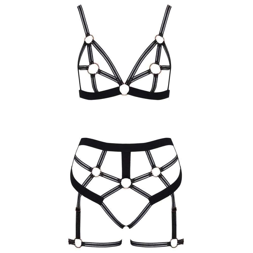 Bondage Strappy Bra Set - Rapture Works