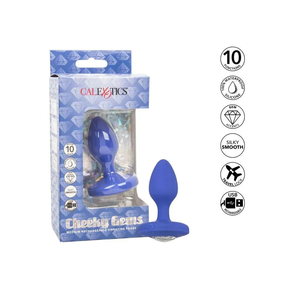 Cheeky Gems Medium Rechargeable Vibrating Butt Plug - Rapture Works