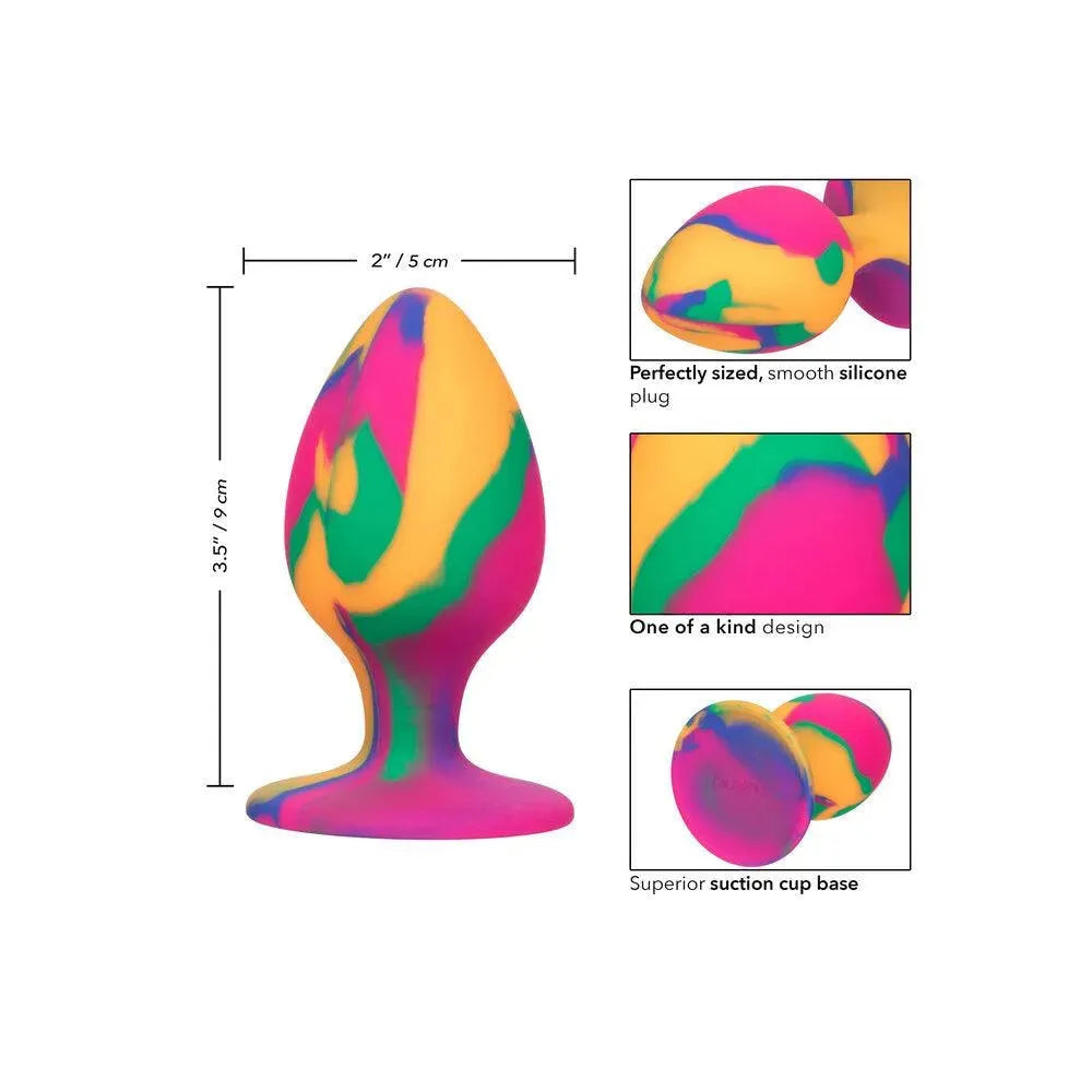 Cheeky Large Tie Dye Butt Plug - Rapture Works