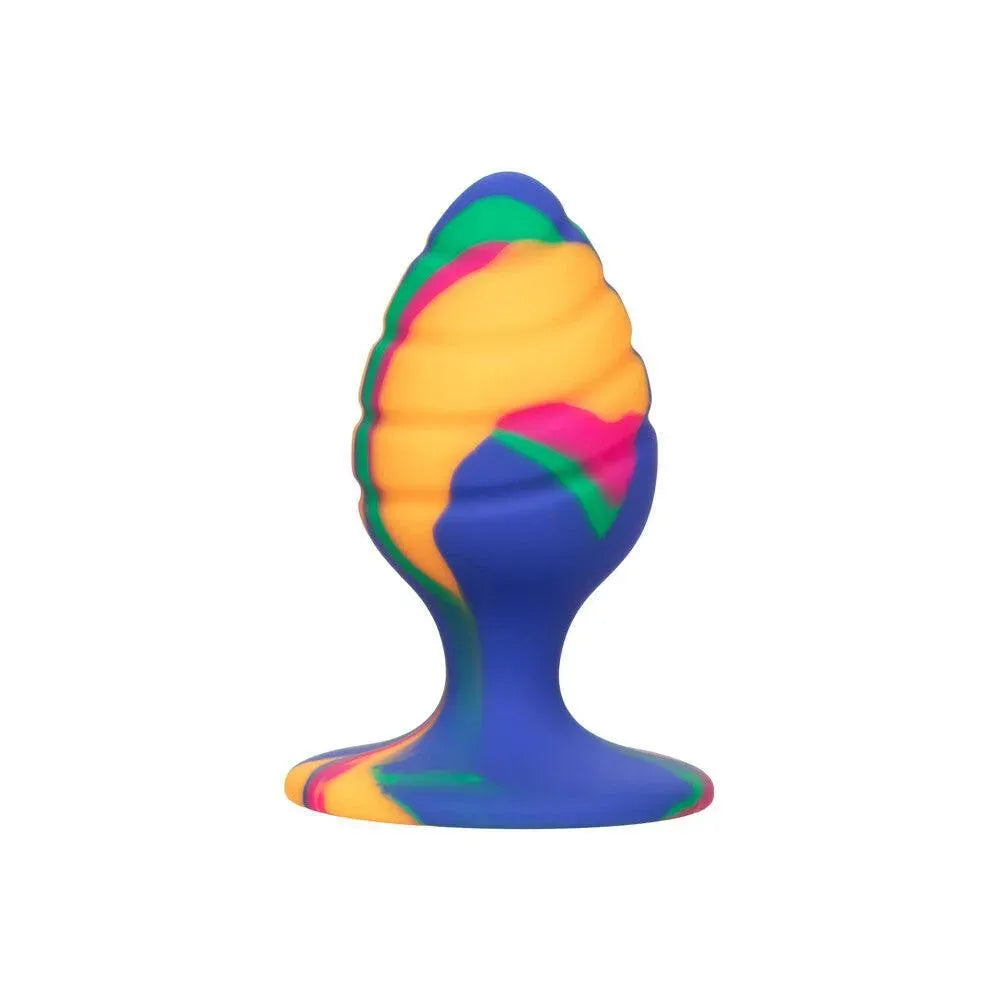 Cheeky Medium Swirl Tie Dye Butt Plug - Rapture Works