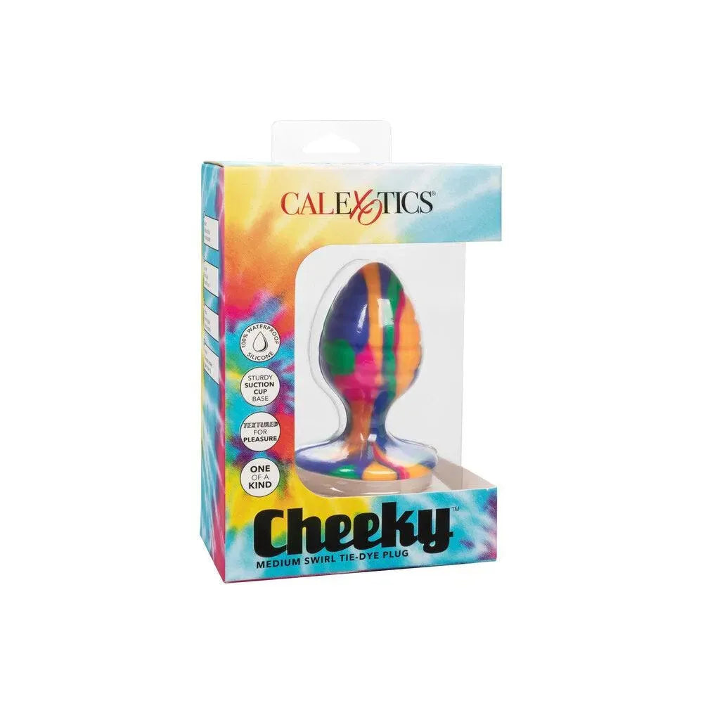 Cheeky Medium Swirl Tie Dye Butt Plug - Rapture Works
