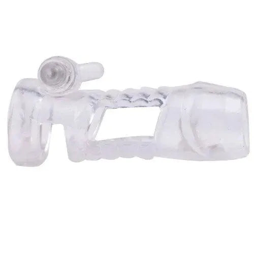 Clear Vibrating Penis Sleeve - Flesh Pink - Rapture Works