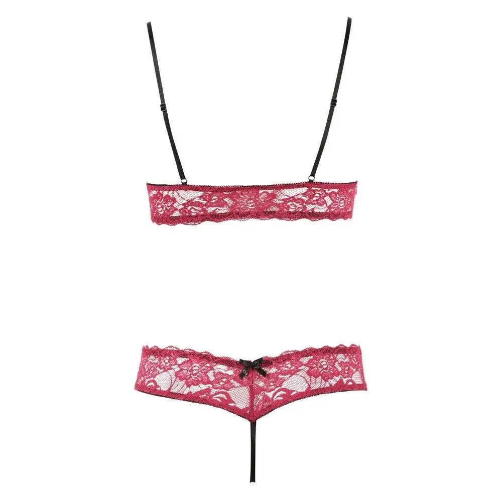 Cottelli Bra Set Open Cup and Crotchless Set - Rapture Works