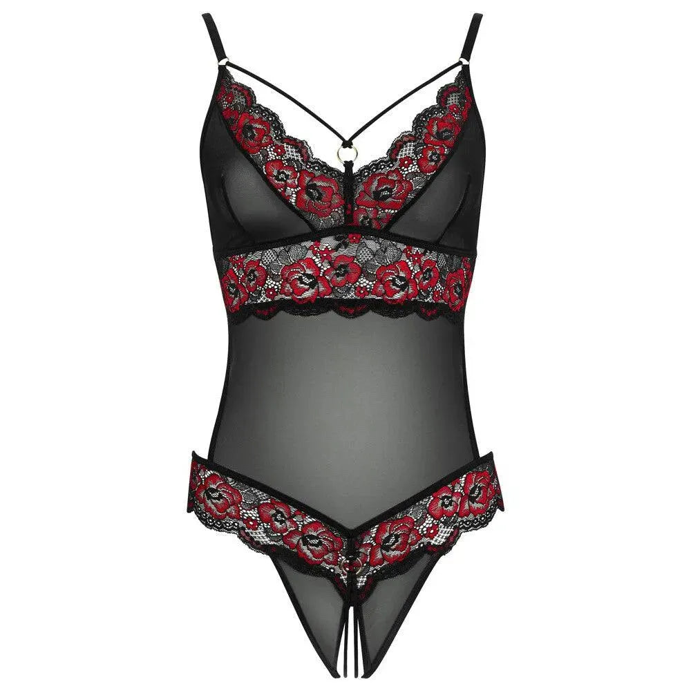 Cottelli Crotchless Body With Lace - Rapture Works