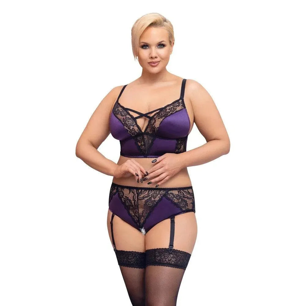Cottelli Curves Bralette Suspender Set - Rapture Works