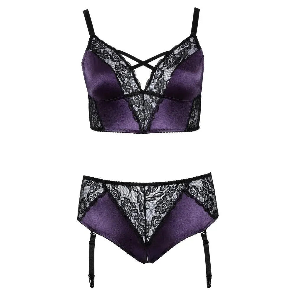 Cottelli Curves Bralette Suspender Set - Rapture Works
