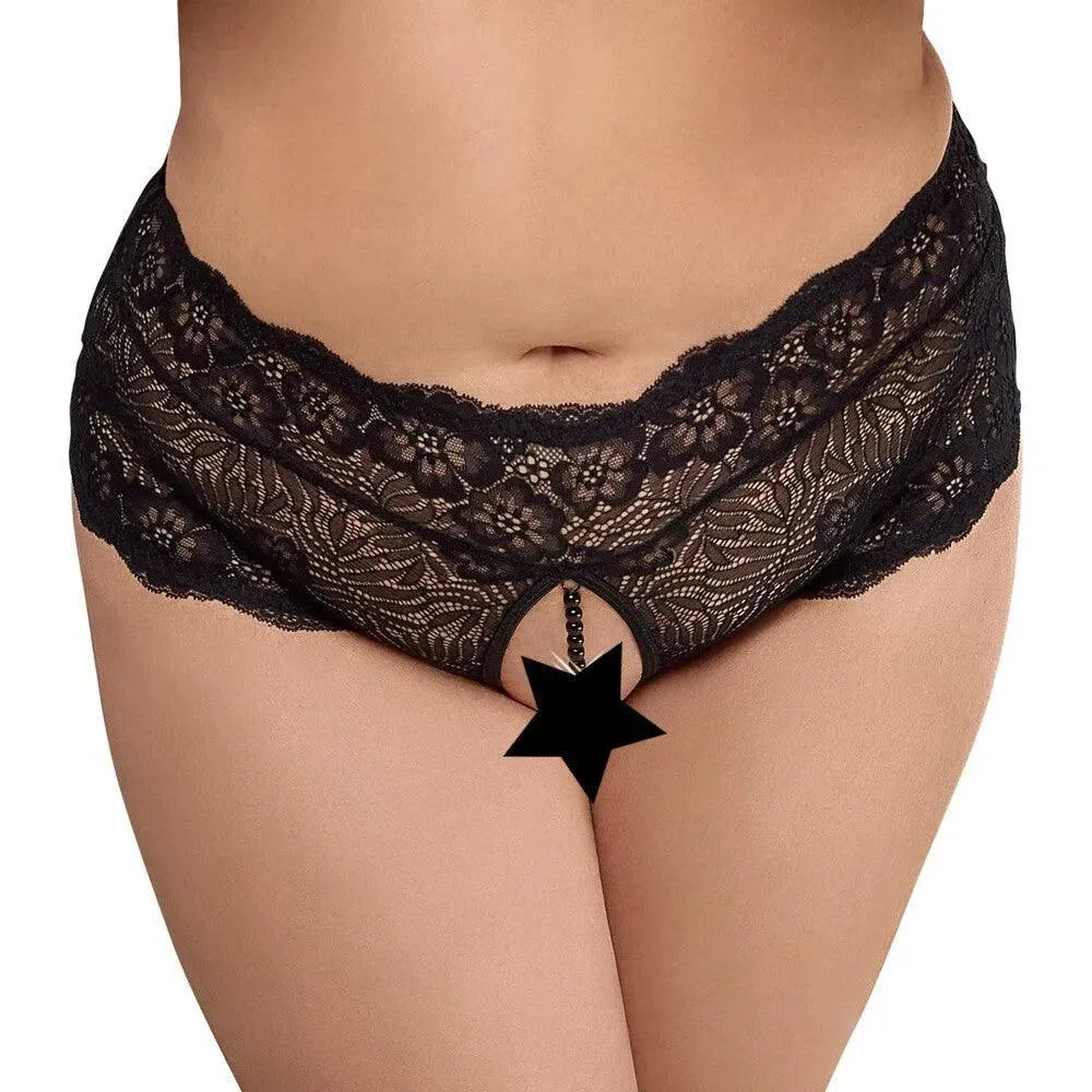 Cottelli Curves Panties With Pearl Chain - Rapture Works