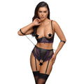 QUARTER CUP BRA AND CROTCHLESS BRIEFS SET