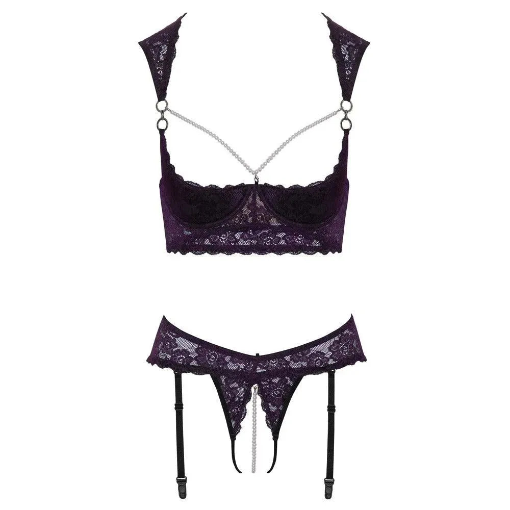 Cupless and Crotchless Bra Set - Rapture Works