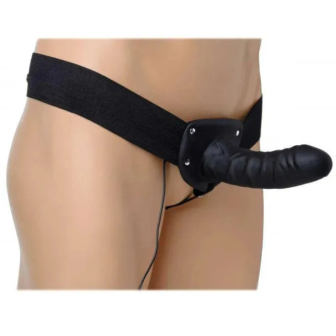 Deluxe Vibro Erection Assist Hollow Silicone Strap On - Rapture Works