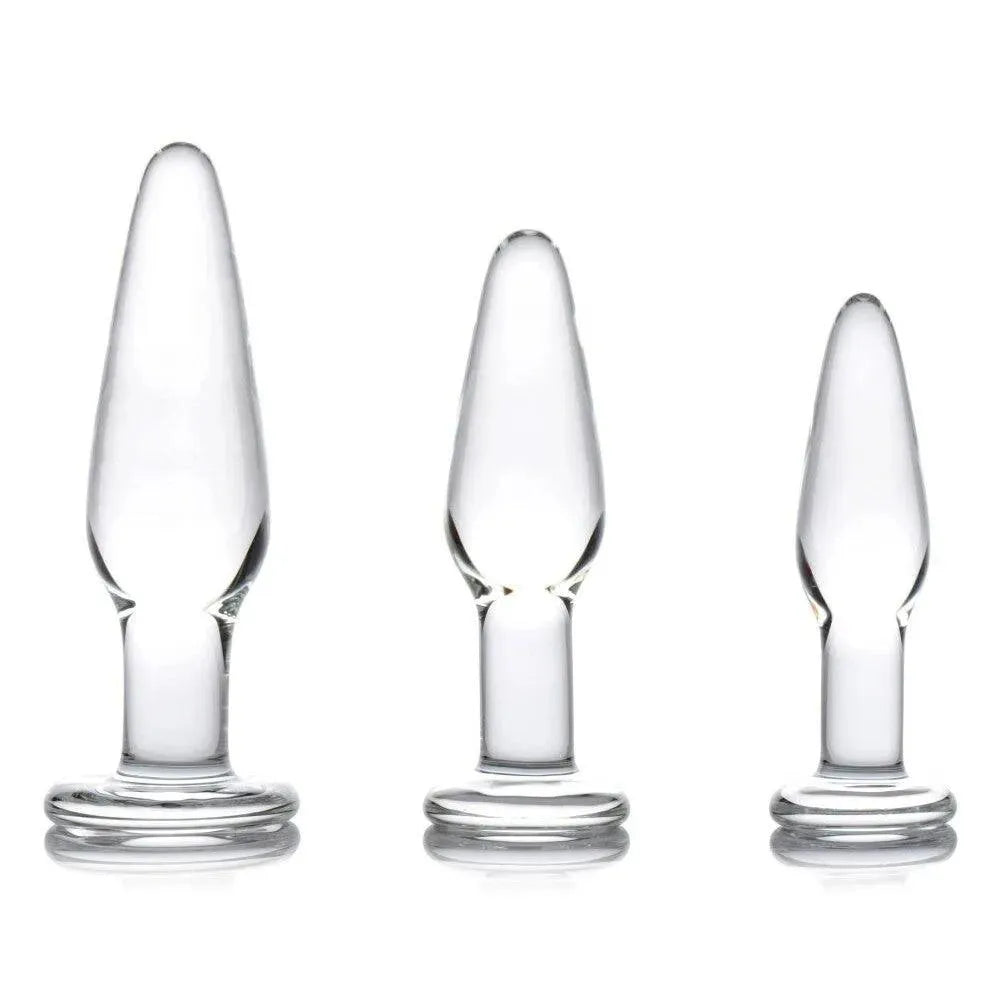 Dosha 3 Piece Glass Anal Plug Kit - Rapture Works
