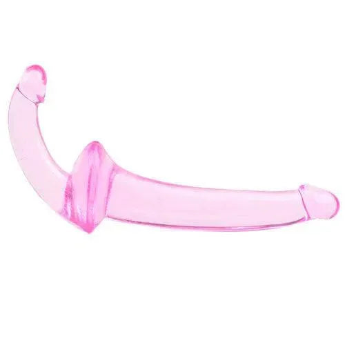 Double Fun Pink Strapless Strap On Dildo - Rapture Works