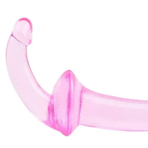 Double Fun Pink Strapless Strap On Dildo - Rapture Works
