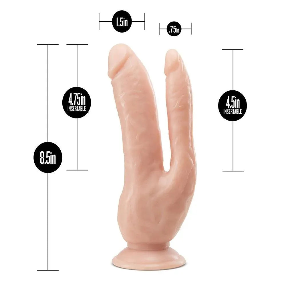 Dr. Skin Dual 8 Inch Penetrating Dildo Suction Cup - Rapture Works