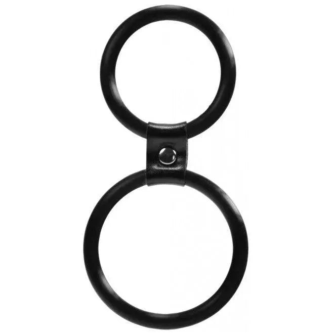 Dual Rings Shaft And Balls Ring - Rapture Works